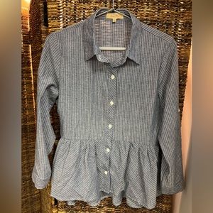 Love Notes- Blue/White Stripe, Size: Large (runs small), Pre-Owned